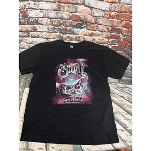 Ghost Band SKELETOUR World Tour 2025 Black Graphic T-Shirt Mens 2XL Skull Print